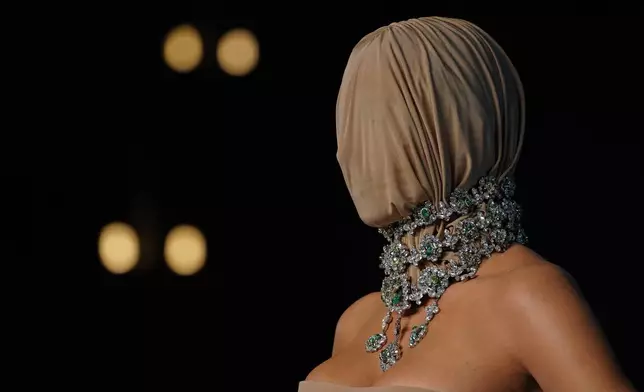 Kim Kardashian arrives at the fifth annual Academy Museum Gala at the Academy Museum of Motion Pictures in Los Angeles, Oct. 18, 2025. (Photo by Jordan Strauss/Invision/AP File)