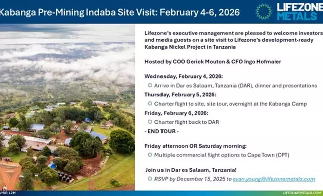 LZM shareholders to secure their spot for the Pre-Mining Indaba site visit to Kabanga (February 4-6, 2026)