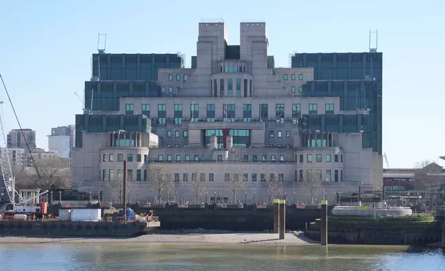 FILE - A general view of the headquarters of the Secret Intelligence Service, MI6, in London, March 18, 2025. (AP Photo/Kin Cheung, File)