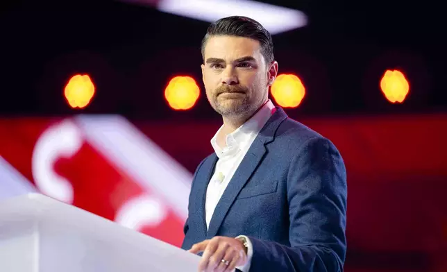 Ben Shapiro speaks during Turning Point USA's AmericaFest 2025, Thursday, Dec. 18, 2025, in Phoenix. (AP Photo/Jon Cherry)