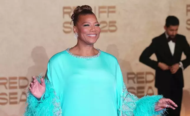 Queen Latifah arrives for the opening of the Red Sea International Film Festival in Jeddah, Saudi Arabia, Thursday, Dec. 4, 2025. (AP Photo/Amr Nabil)