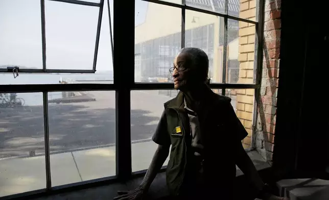 FILE - National Park Service Ranger Betty Reid Soskin at the visitors center of the Rosie the Riveter/World War II Home Front National Historical Park where she works in Richmond, Calif., July 26, 2016. (AP Photo/Eric Risberg, File)