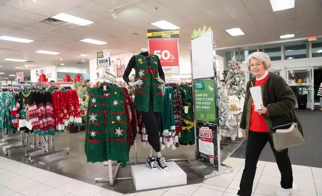 FILE - Shoppers browse through Kohl's department store for Black Friday deals, Nov. 28, 2025, in Woodstock, Ga. (AP Photo/Megan Varner, File)