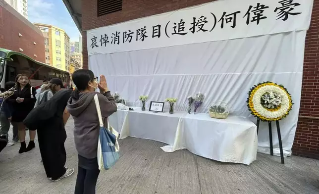 The condolence area set up for members of the public to pay their respects in memory of Mr. Ho, Photo by Bastille Post