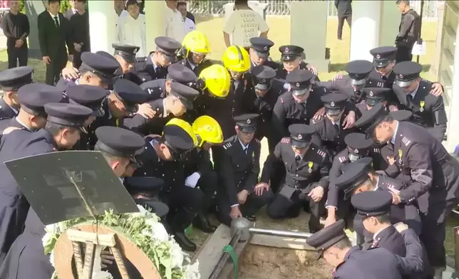 Mr. Ho's fellow firemen, families, fiancée, and even his pet dog, all paid homage to his sacrifice. Photo source: Screenshot of the live stream of FSD