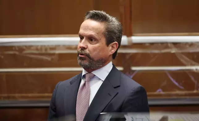 Alan Jackson, the attorney for Nick Reiner, speaks during Reiner's arraignment on murder charges for the deaths of his parents, Rob and Michele Reiner, Wednesday, Jan. 7, 2026, in Los Angeles. (Eric Thayer/Los Angeles Times via AP, Pool)