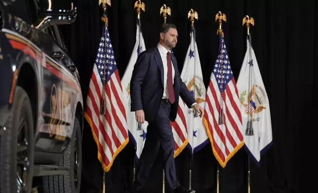 Vice President JD Vance speaks during a news conference on Thursday, Jan. 22, 2026, in Minneapolis. (AP Photo/Angelina Katsanis)