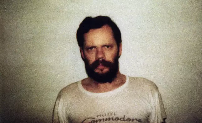 FILE - Associated Press journalist Terry A. Anderson appears in a photo taken while he was being held captive by the Islamic Jihad in Beirut, Lebanon, Oct. 21, 1988. (AP Photo, File)