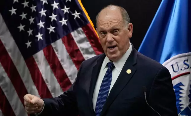 White House border czar Tom Homan holds a news conference at the Bishop Whipple Federal building on Thursday, Jan. 29, 2026 in Minneapolis. (AP Photo/Julia Demaree Nikhinson)