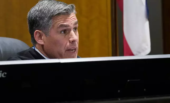 Fourth District Court Judge Tony Graf presides over a hearing for Tyler Robinson in 4th District Court in Provo, Utah, on Friday, Jan. 16, 2026. (Bethany Baker/The Salt Lake Tribune via AP, Pool)