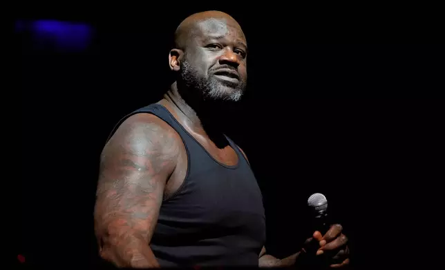FILE - Shaquille O'Neal performs during Shaq's Fun House Super Bowl event at Talking Stick Resort in Scottsdale, Ariz., on Feb. 10, 2023. (Photo by Rick Scuteri/Invision/AP, File)