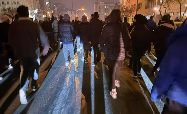 Iranians attend an anti-government protest in Tehran, Iran, Thursday, Jan. 8, 2026. (AP Photo)
