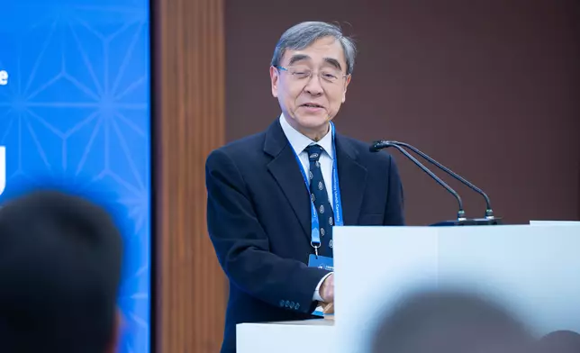 Professor Richard Wong, Provost and Deputy Vice Chancellor, The University of Hong Kong, delivers a speech on stage.