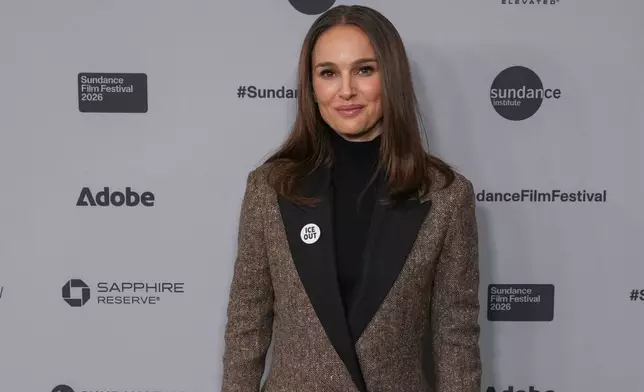 Natalie Portman attends the premiere of "The Gallerist" during the Sundance Film Festival on Saturday, Jan. 24, 2026, at Eccles Center in Park City, Utah. (AP Photo/Chris Pizzello)