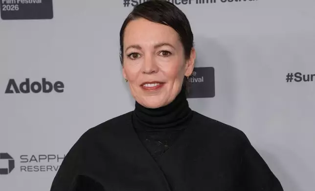 Olivia Colman attends the premiere of "Wicker" during the Sundance Film Festival on Saturday, Jan. 24, 2026, at Eccles Center in Park City, Utah. (Photo by Charles Sykes/Invision/AP)