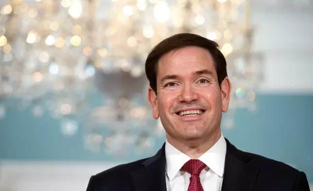 FILE - Secretary of State Marco Rubio speaks to reporters while meeting with Armenian Foreign Minister Ararat Mirzoyan at the State Department in Washington, Jan. 13, 2026. (AP Photo/Cliff Owen, File)