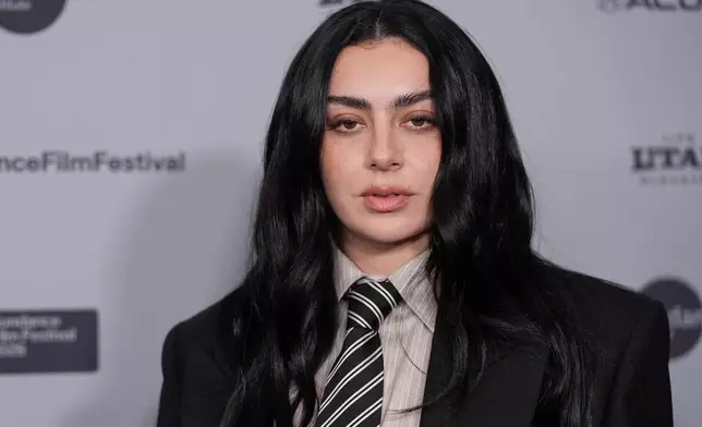 Charli xcx attends the premiere of "The Moment" during the Sundance Film Festival on Friday, Jan. 23, 2026, at Eccles Center in Park City, Utah. (AP Photo/Chris Pizzello)