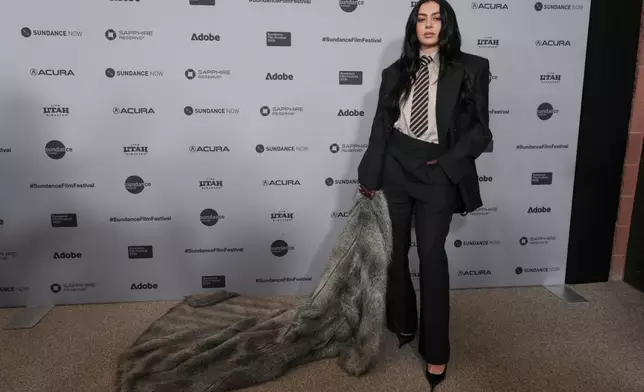 Charli xcx attends the premiere of "The Moment" during the Sundance Film Festival on Friday, Jan. 23, 2026, at Eccles Center in Park City, Utah. (AP Photo/Chris Pizzello)