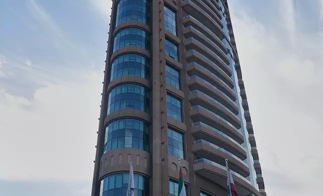 A general view of the Habtoor hotel, in Beirut, Lebanon, Monday, Jan. 26, 2026. (AP Photo/Hassan Ammar)