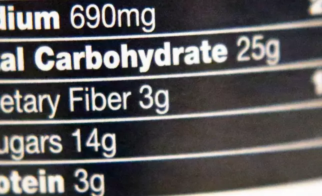 FILE - The label on a can of tomato soup is seen in Zelienople, Pa., June 14, 2018. (AP Photo/Keith Srakocic, File)