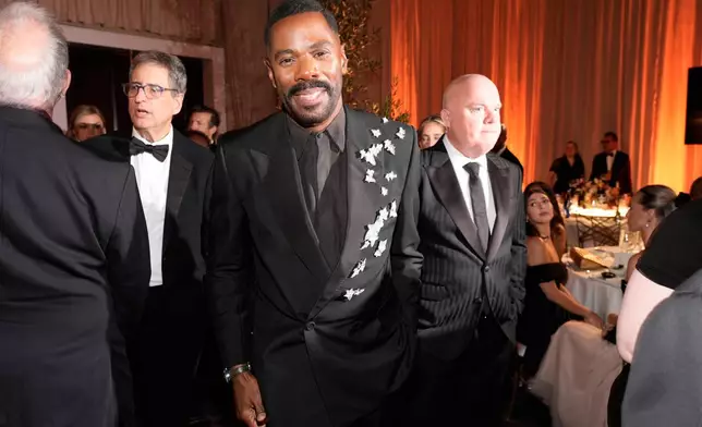 Colman Domingo arrives at the 83rd Golden Globes on Sunday, Jan. 11, 2026, at the Beverly Hilton in Beverly Hills, Calif. (AP Photo/Chris Pizzello)