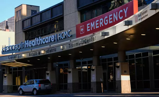 The Hennepin County Medical Center emergency department is seen Friday, Jan. 30, 2026, in Minneapolis. (AP Photo/Julia Demaree Nikhinson)