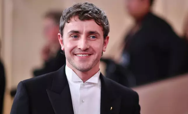 Paul Mescal arrives at the 83rd Golden Globes on Sunday, Jan. 11, 2026, at the Beverly Hilton in Beverly Hills, Calif. (Photo by Richard Shotwell/Invision/AP)