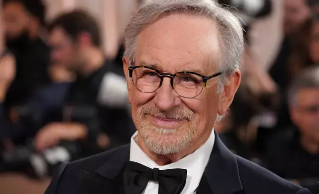 Steven Spielberg arrives at the 83rd Golden Globes on Sunday, Jan. 11, 2026, at the Beverly Hilton in Beverly Hills, Calif. (Photo by Jordan Strauss/Invision/AP)
