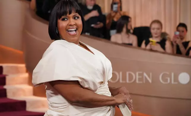 Natasha Rothwell arrives at the 83rd Golden Globes on Sunday, Jan. 11, 2026, at the Beverly Hilton in Beverly Hills, Calif. (Photo by Jordan Strauss/Invision/AP)