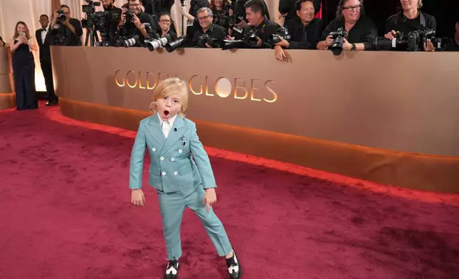 Duke McCloud arrives at the 83rd Golden Globes on Sunday, Jan. 11, 2026, at the Beverly Hilton in Beverly Hills, Calif. (Photo by Jordan Strauss/Invision/AP)