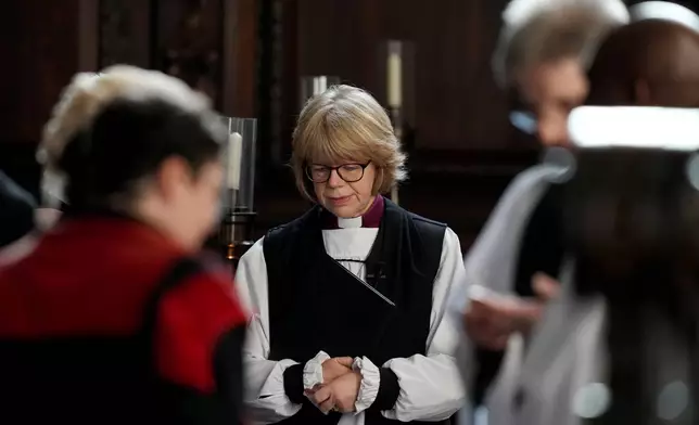 The Confirmation of Election ceremony legally confirming Dame Sarah Mullally as the new Archbishop of Canterbury, at St Paul's Cathedral, central London, Wednesday Jan. 28, 2026. (Jeff Moore/Pool via AP)