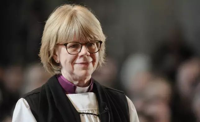 The Confirmation of Election ceremony legally confirming Dame Sarah Mullally as the new Archbishop of Canterbury, at St Paul's Cathedral, central London, Wednesday Jan. 28, 2026. (Jeff Moore/Pool via AP)
