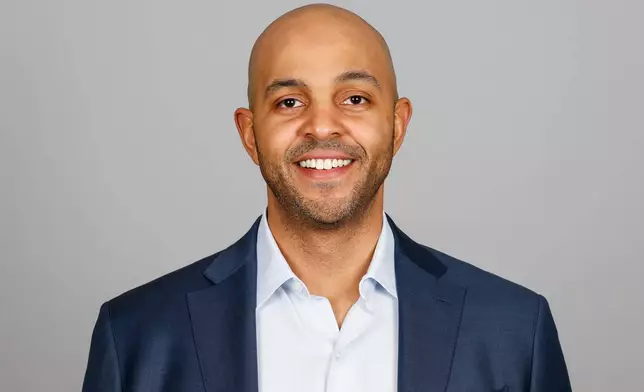 FILE - Chicago Bears assistant general manager Ian Cunningham poses for a photo April 28, 2022, in Lake Forest, Ill. (AP Photo, File)