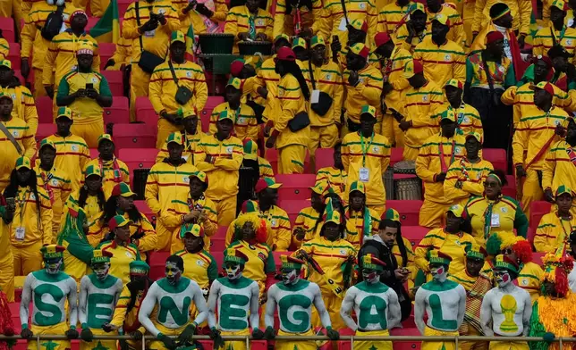 Senegal fans wait for the Africa Cup of Nations final soccer match between Senegal and Morocco, in Rabat, Morocco, Sunday, Jan. 18, 2026. (AP Photo/Mosa'ab Elshamy)