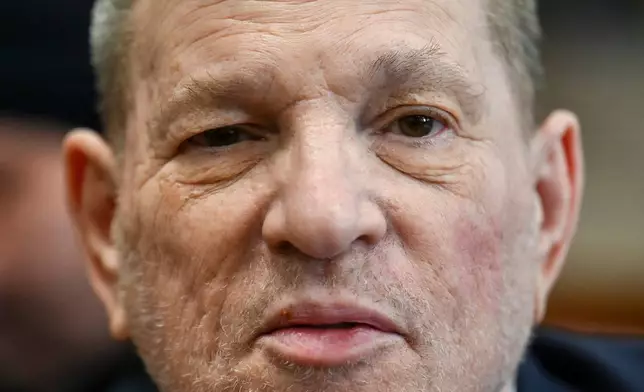 FILE - Harvey Weinstein appears in Manhattan criminal court during his retrial, June 11, 2025, in New York. (Angela Weiss/Pool Photo via AP, File)