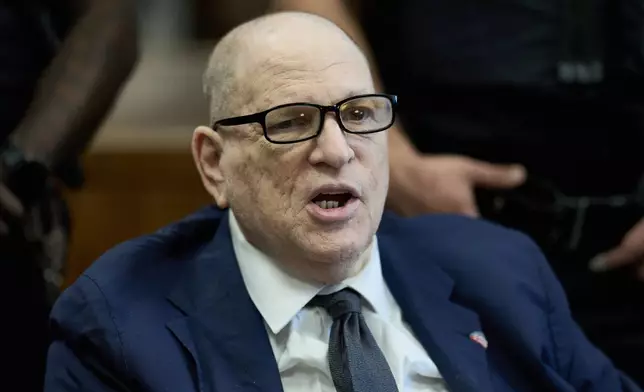 Harvey Weinstein appears in court in New York, Thursday, Jan. 8, 2026. (Curtis Means/Pool Photo via AP)