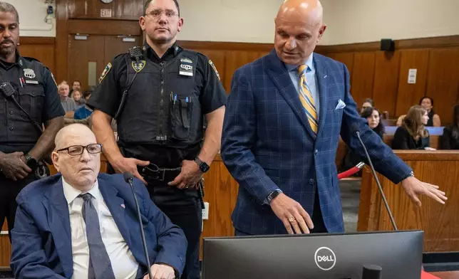 POOL PHOTO: Harvey Weinstein appeared in court today to see if he will have to stand trial again for his sexual assault crimes. Photos by Steven Hirsch /New York Post via AP) Harvey Weinstein appears in court in New York, Thursday, Jan. 8, 2026. (Steven Hirsch/New York Post via AP, Pool)