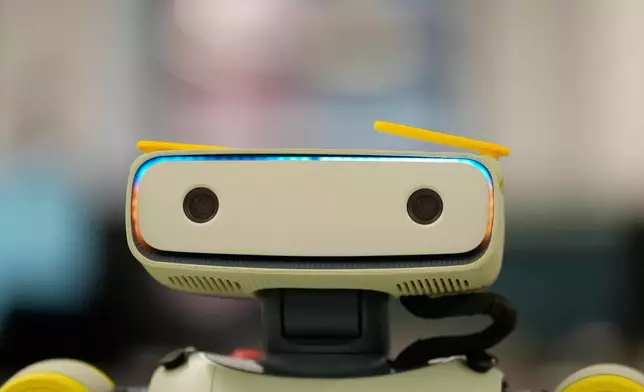 Fauna Robotics' new robot, called Spout, is seen at their offices in New York, Wednesday, Jan. 14, 2026. (AP Photo/Seth Wenig)