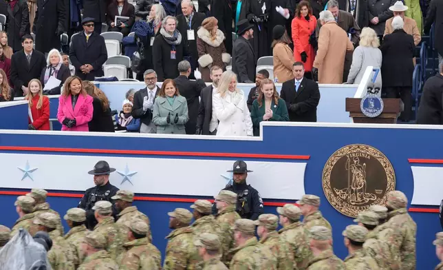 Gov. Abigail Spanberger attends an inaugural ceremony after she was sworn in as Virginia's first female governor, at the Capitol in Richmond Va., Saturday, Jan. 17, 2026.(AP Photo/Stephanie Scarbrough)