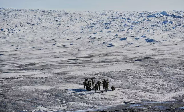 FILE -Danish military forces participate in an exercise with hundreds of troops from several European NATO members in Kangerlussuaq, Greenland, Sept. 17, 2025. (AP Photo/Ebrahim Noroozi, File)
