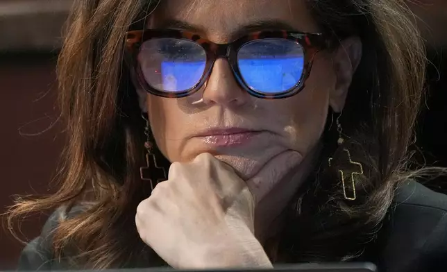 Rep. Nancy Mace, R-S.C., listens during a House Committee on Oversight and Government Reform markup business meeting about finding former President Bill Clinton and former Secretary of State Hillary Rodham Clinton in contempt of Congress, Wednesday Jan. 21, 2026, on Capitol Hill in Washington. (AP Photo/Jacquelyn Martin)
