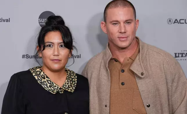 Director Beth de Araujo, left, and Channing Tatum attend the premiere of "Josephine" during the Sundance Film Festival on Friday, Jan. 23, 2026, at Eccles Center in Park City, Utah. (AP Photo/Chris Pizzello)