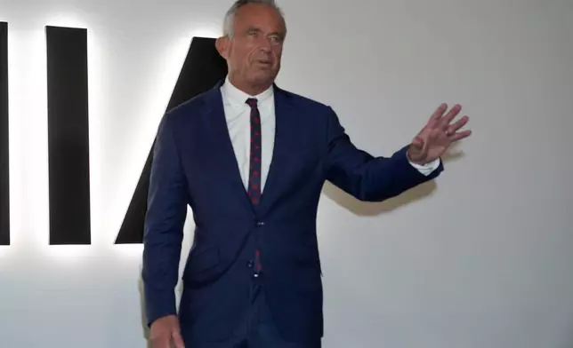 Health and Human Services Secretary Robert F. Kennedy Jr. arrives for the premiere of first lady Melania Trump's movie "Melania" at The John F. Kennedy Memorial Center For The Performing Arts, Thursday, Jan. 29, 2026, in Washington. (AP Photo/Jose Luis Magana)