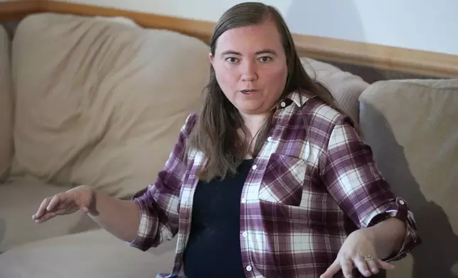 Briell Decker speaks during an interview Thursday, Dec. 5, 2025, in Hildale, Utah. (AP Photo/Rick Bowmer)