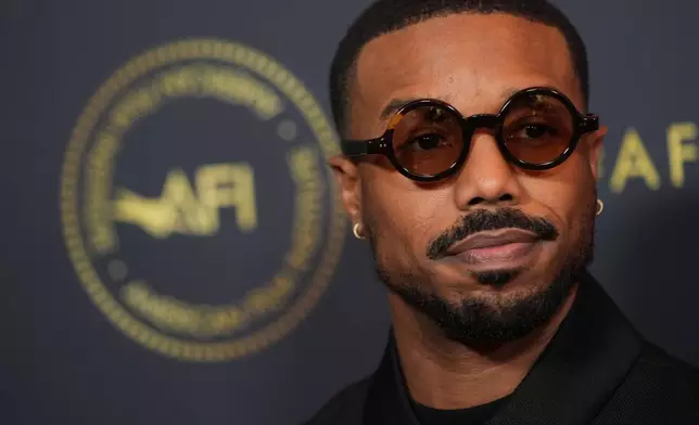 Actor Michael B. Jordan arrives at the AFI Awards at the Four Seasons in Los Angeles, Friday, Jan. 9, 2026. (AP Photo/Chris Pizzello)