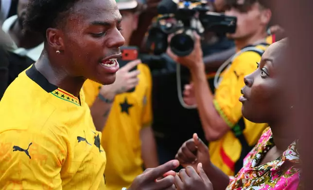 American YouTuber and online streamer Darren Jason Watkins Jr., known as IShowSpeed, meets fans at Independence Square in Accra, Ghana, during his Africa tour, Monday, Jan. 26, 2026. (AP Photo/Tsraha Yaw)