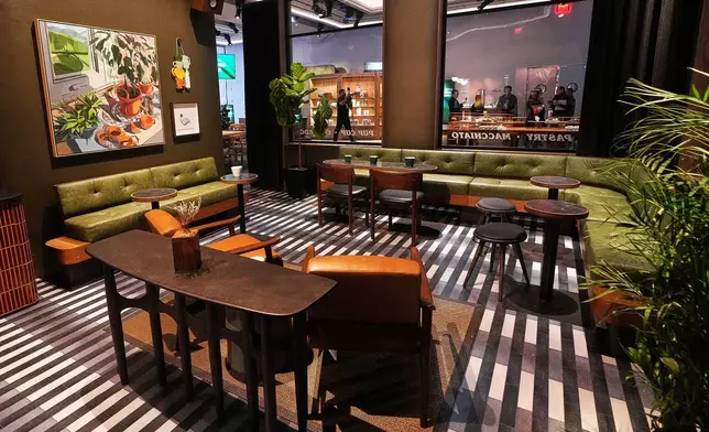 A Ristretto model of future Starbucks stores is displayed during the Starbucks Investor Day event, in New York, Thursday, Jan. 29, 2026. (AP Photo/Richard Drew)