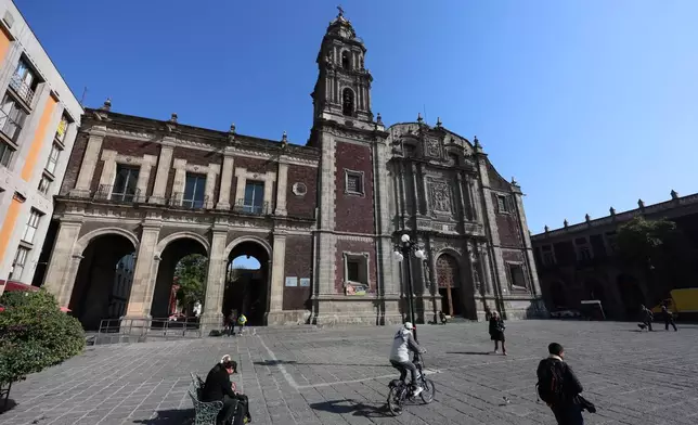 Santo Domingo church stands in Mexico City, Tuesday, Jan. 27, 2026. (AP Photo/Ginnette Riquelme)