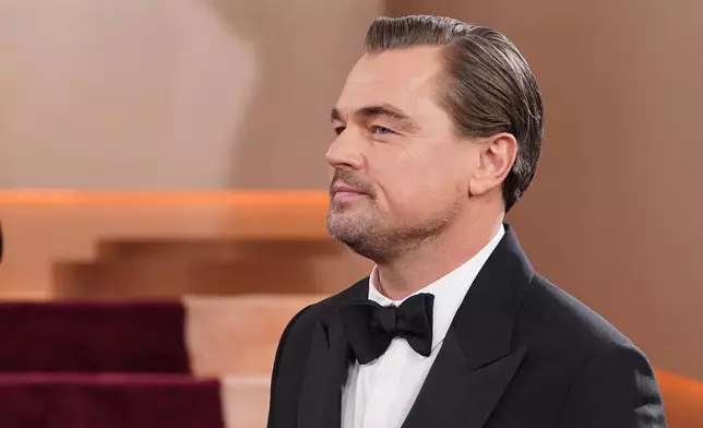 Leonardo DiCaprio arrives at the 83rd Golden Globes on Sunday, Jan. 11, 2026, at the Beverly Hilton in Beverly Hills, Calif. (Photo by Jordan Strauss/Invision/AP)