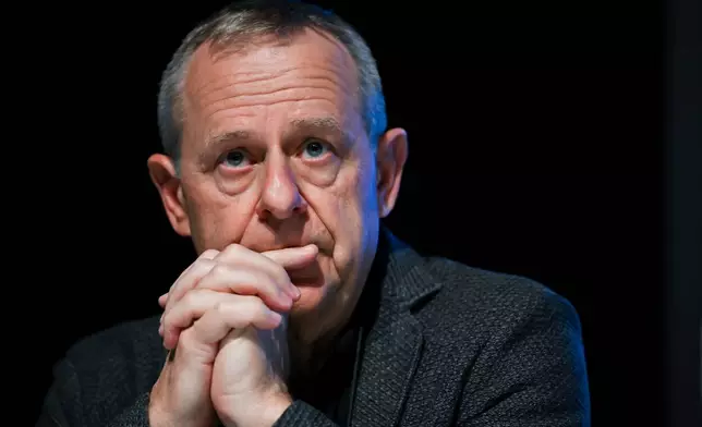 CORRECTS CITY TO SION - Eric Bonvin, director of the Hospital du Valais, attends a press conference in Sion, Switzerland, Friday, Jan. 2, 2026. (Jean-Christophe Bott/Keystone via AP)